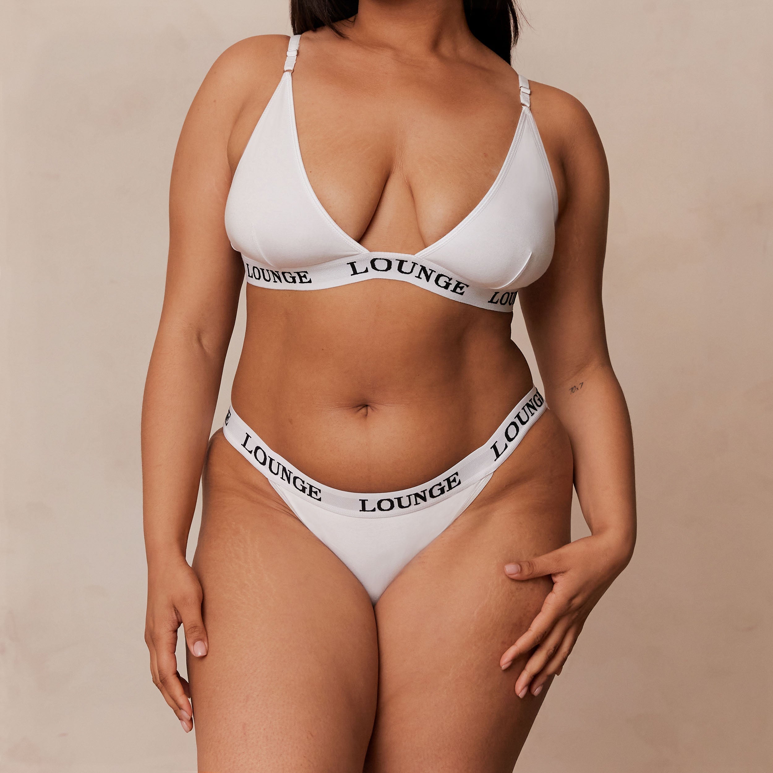 Bamboo Triangle Bra - All White | Eco-Friendly Women's Lingerie | Perfect for Yoga, Lounge & Everyday Wear