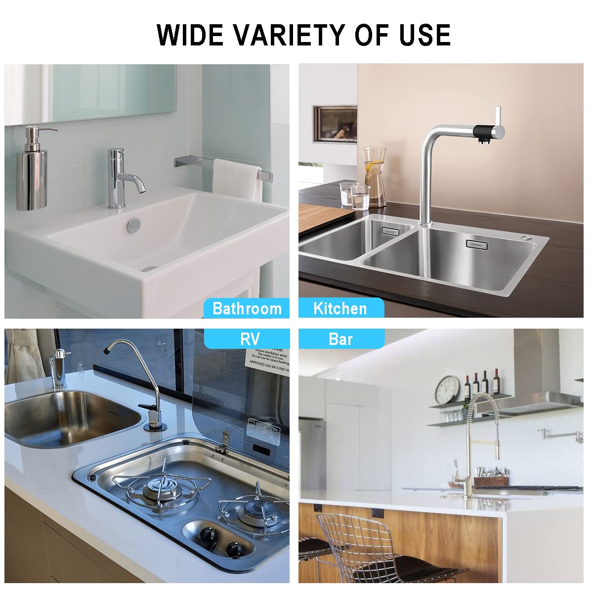 Silicone Sink Splash Guard - Non-Slip Faucet Mat for Kitchen & Bathroom | Water Absorbent Sink Accessory with Sponge Holder (Grey) | Perfect for Preventing Water Splashes While Washing Dishes or Brushing Teeth