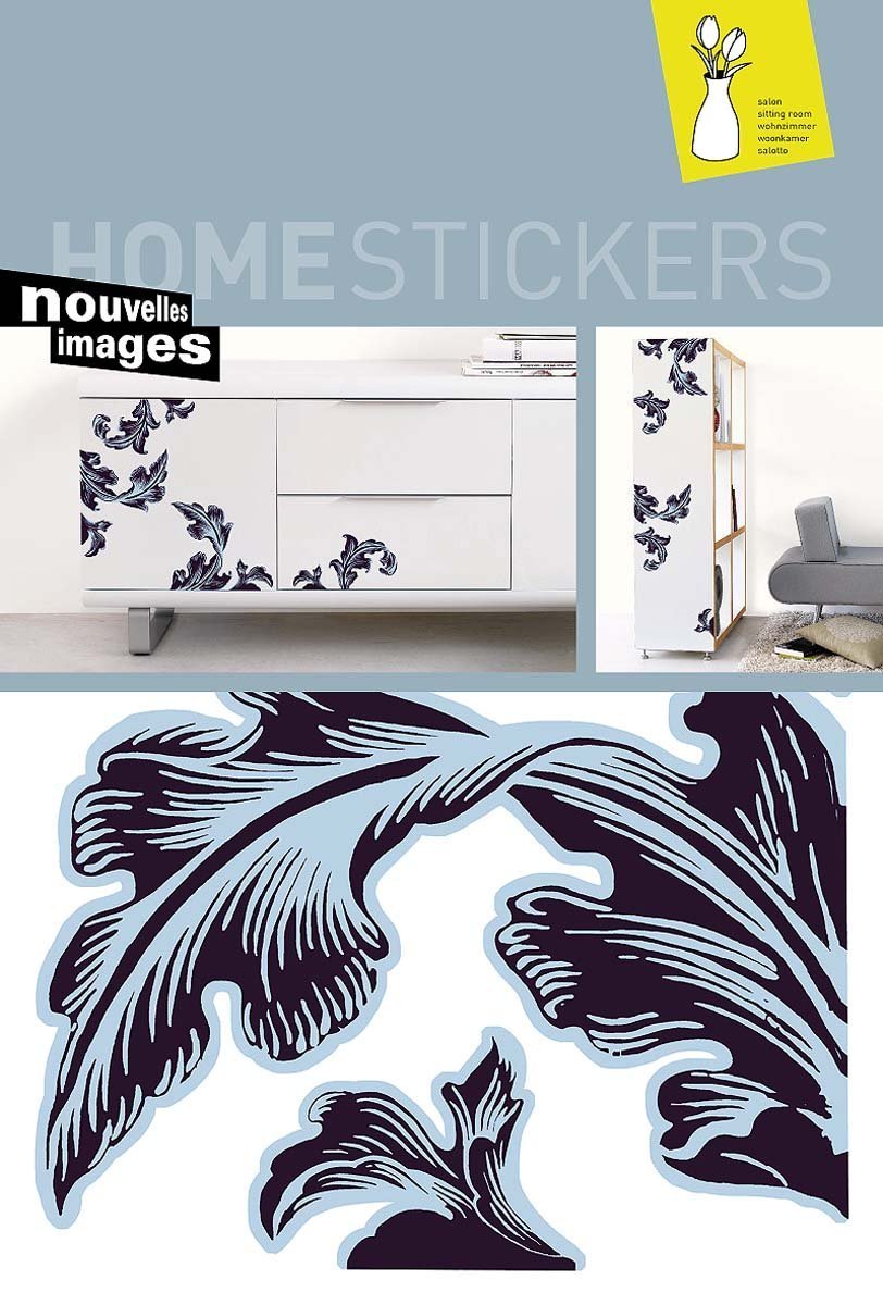 Acanthus Decorative Wall Stickers - Self-Adhesive Home Decor Vinyl Stickers for Living Room, Bedroom, Nursery - Easy Peel & Stick Design for Walls, Furniture, Windows