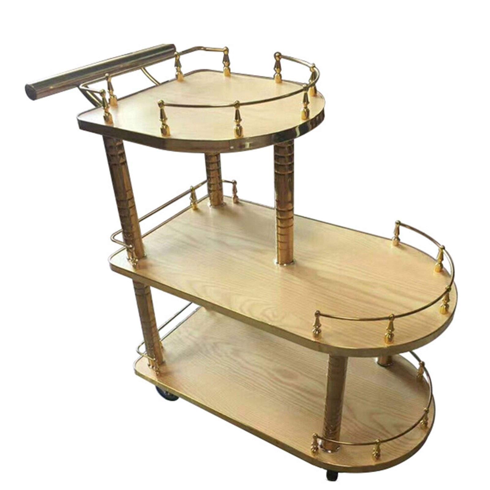 **Industrial Bar Cart with Wheels & Storage - Rattan Serving Cart for Kitchen, Wine, or Home Bar - Perfect for Entertaining, Small Spaces & Mobile Storage**