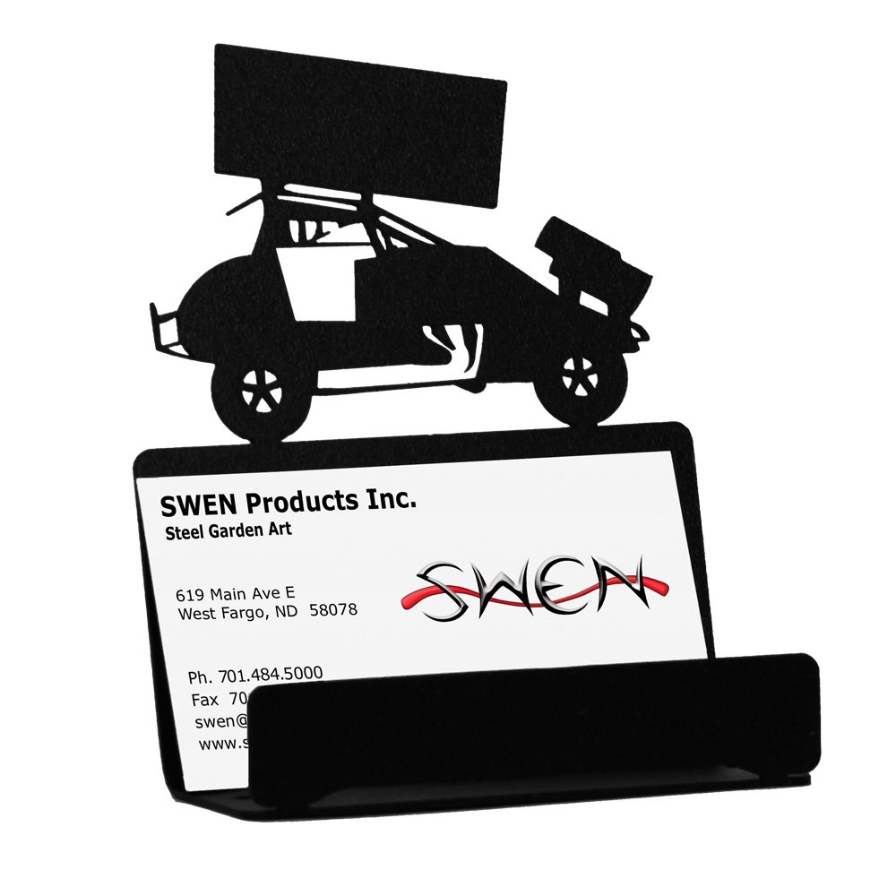 SWEN Sprint Car Business Card Holder - Metal Credit Card & ID Holder for Office, Meetings, Networking Events - Perfect for Professionals, Executives, and Car Enthusiasts