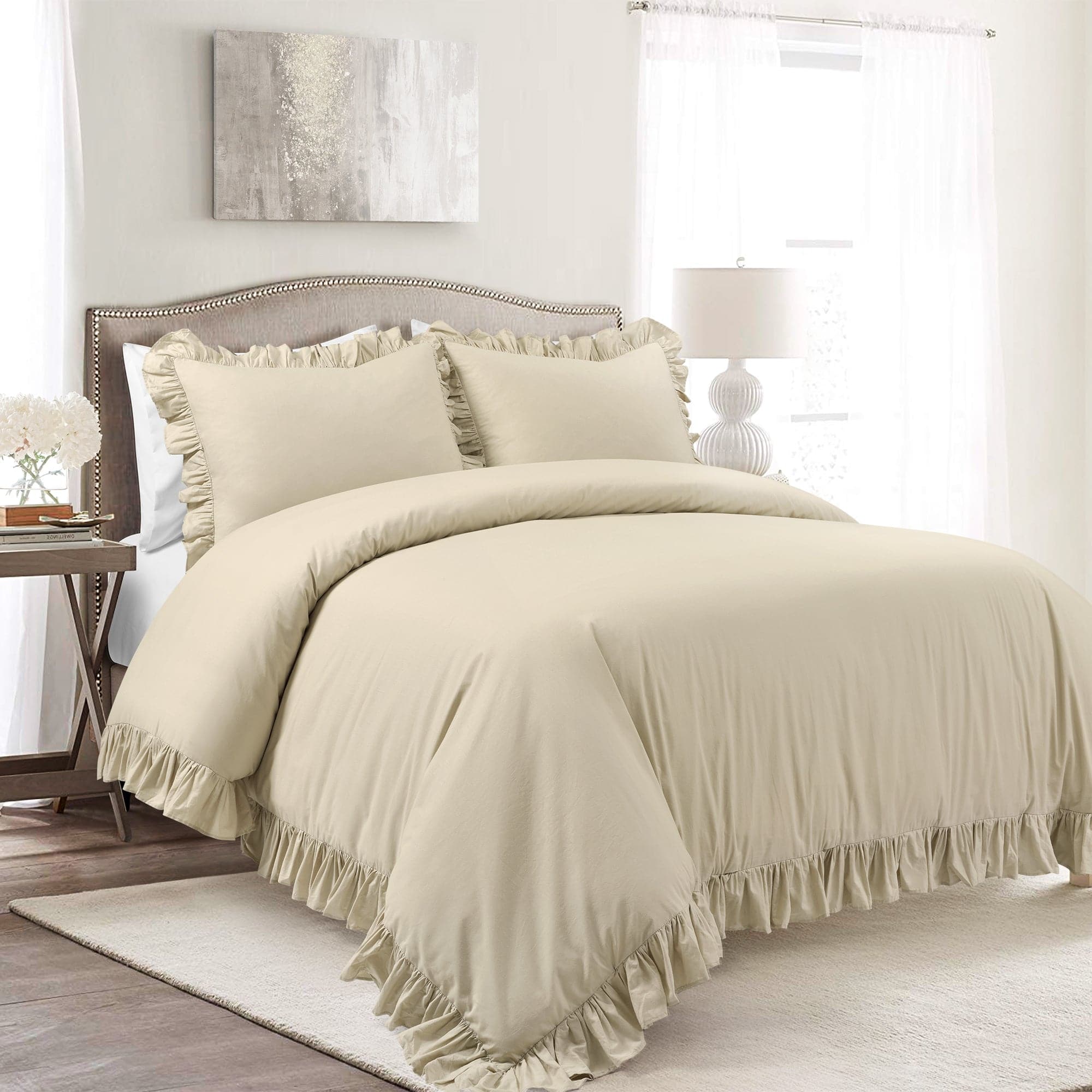 Premium 100% Cotton Duvet Cover Set - Soft & Breathable Bedding - Queen/King Size - Perfect for Master Bedroom, Guest Room & Hotel Use