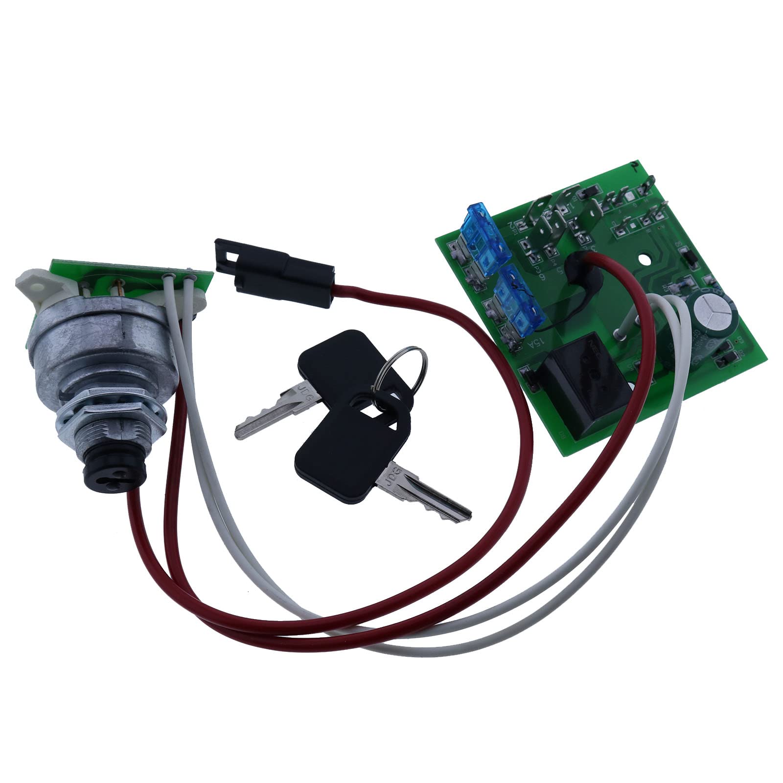 HOLDWELL AM122913 Ignition Switch Module with Keys - Compatible with John Deere 325 345 355 Lawn & Garden Tractors (Serial Below 070000) - Perfect for Tractor Maintenance & Repair