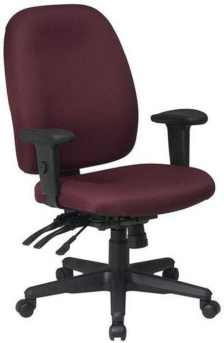 Office Star Work Smart™ Multi-Function Ergonomic Office Chair with Adjustable Height & Lumbar Support - Perfect for Home Office, Gaming & Computer Workstations [43819]
