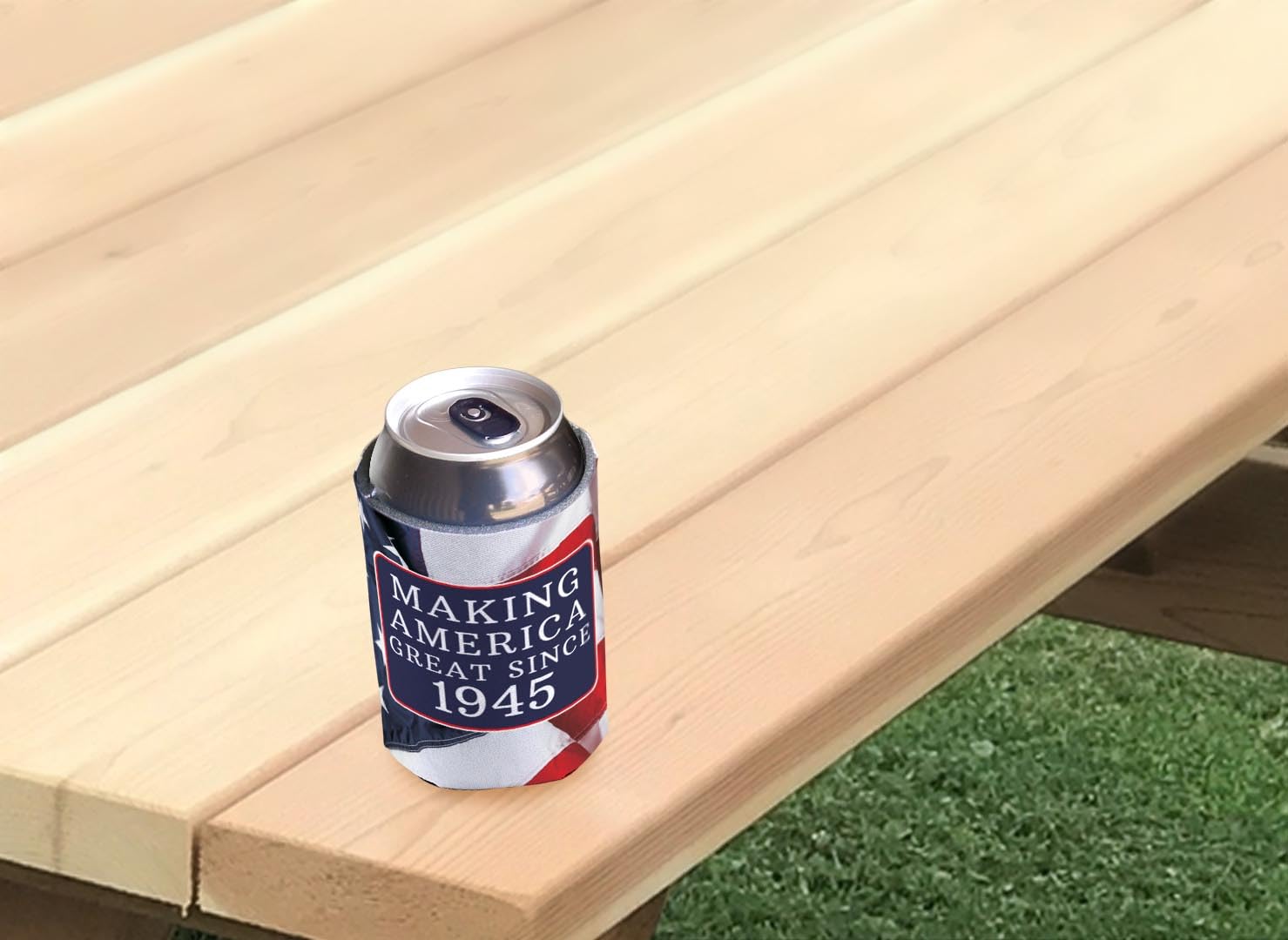 80th Birthday Party Supplies - 'Making America Great Since' Milestone Year Insulated Can Coolers for Beer & Soda (Standard & Slim Can Sizes) - Perfect for Patriotic Celebrations, BBQs & Tailgating
