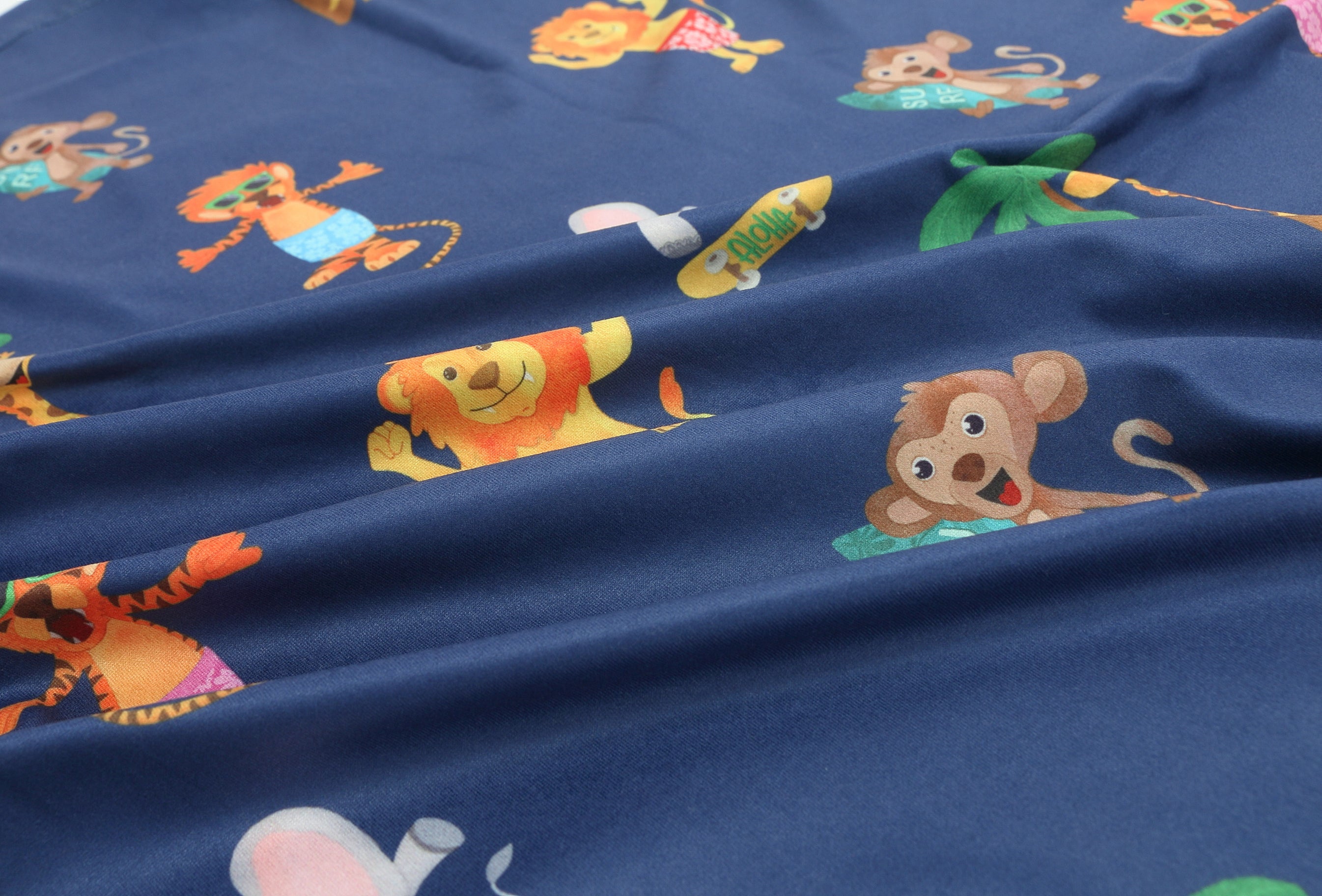 Baby Car Seat Cover with Zoo Animals Print - Soft & Breathable Nursing Cover for Infants - Navy Blue - Perfect for Strollers, Shopping, and Outdoor Adventures