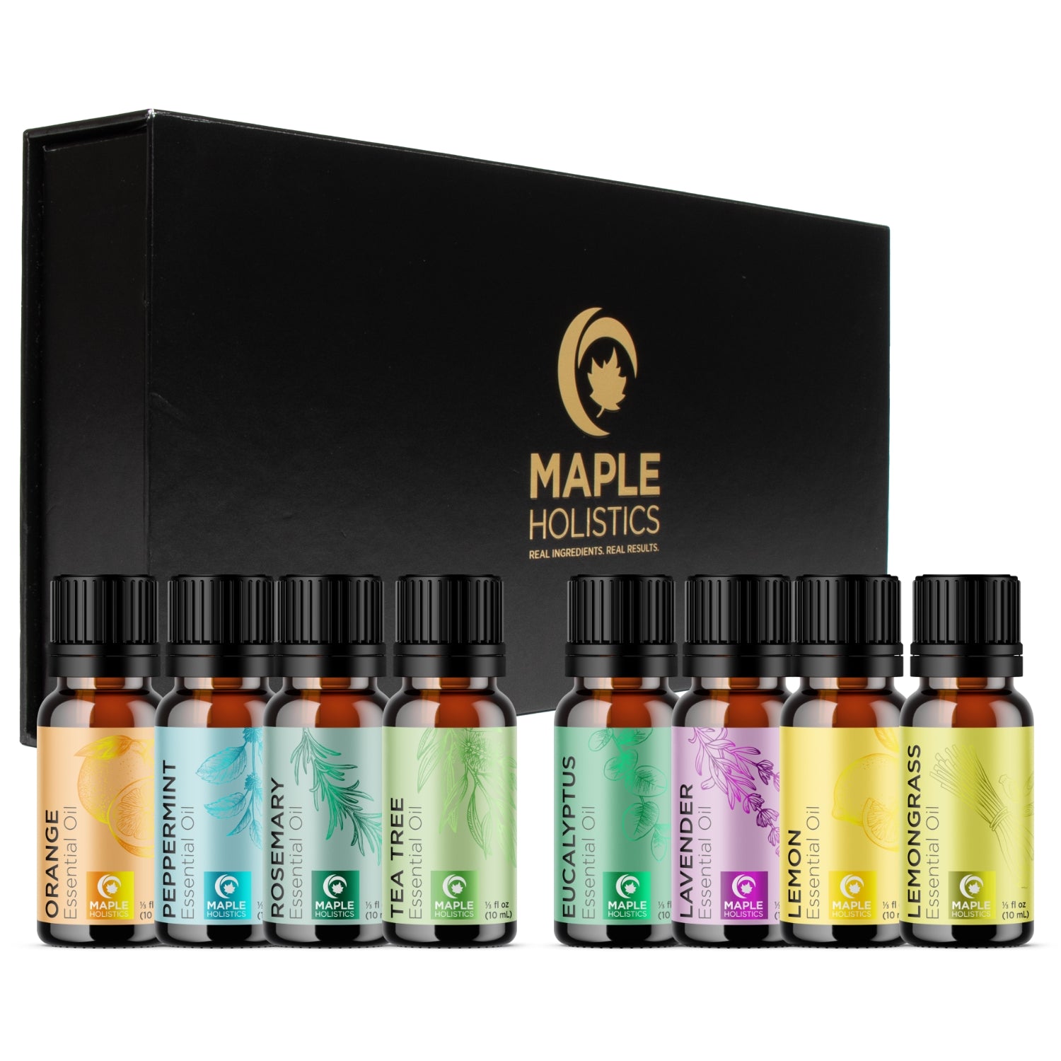 1/3 OZ Premium Essential Oils Set - 100% Pure Therapeutic Grade Aromatherapy Oils for Diffusers, Massage, Skin Care & Relaxation - Perfect for Home Spa, Yoga & Stress Relief