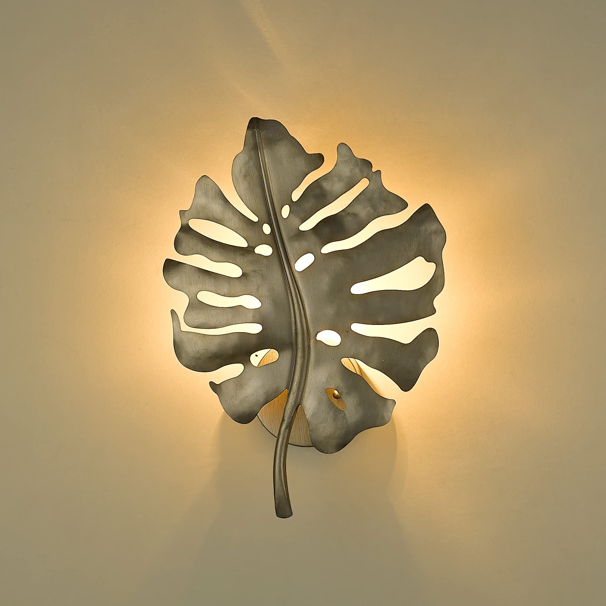 Golden Lighting Aruba 1 Light Metal Wall Sconce in White Gold - Modern Wall Light Fixture for Bedroom, Living Room & Hallway Lighting Decor