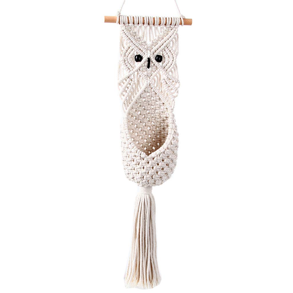Handmade Macrame Owl Plant Hanger - Boho Wall Decor for Indoor Plants, Flower Pots & Hanging Baskets | Perfect for Living Room, Bedroom, Balcony & Garden Decor