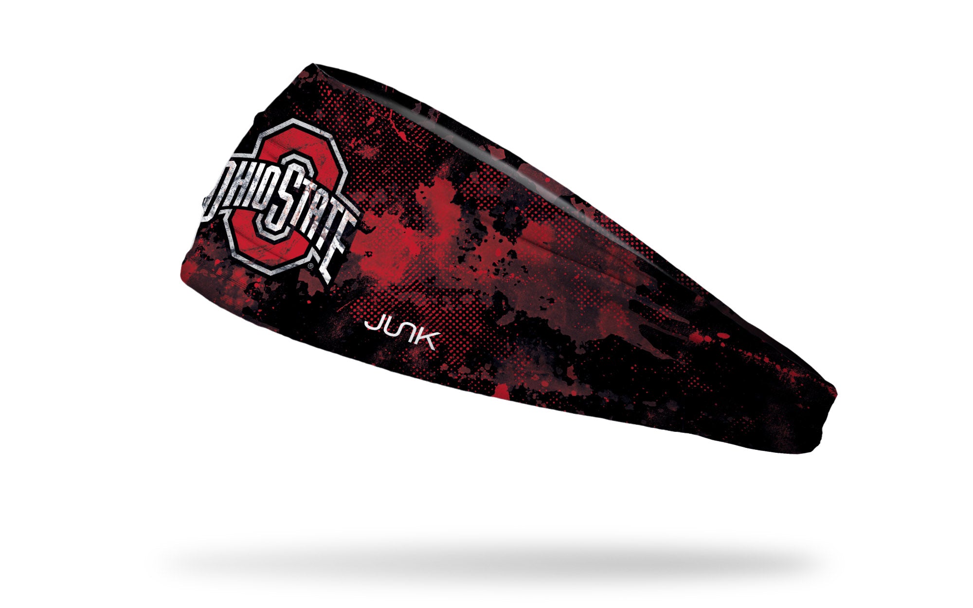 Ohio State Buckeyes Grunge Black Big Bang Lite Headband - Stylish and Comfortable for Game Day, Sports Events, and Casual Wear
