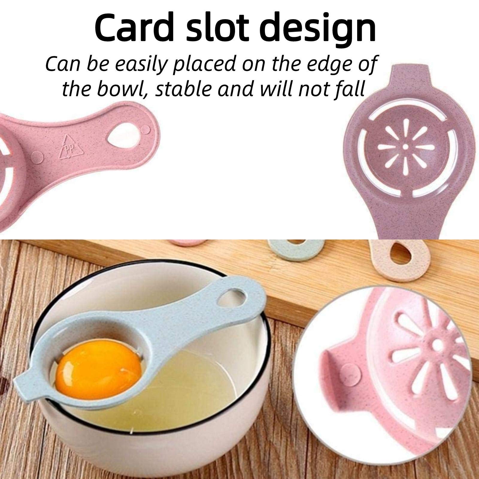 3-Piece Egg Separator Set - Professional Kitchen Tool for Separating Egg Yolks from Whites | Perfect for Baking Cakes, Making Custards, Mayonnaise & More | Essential Cooking Gadget for Home Bakers & Chefs