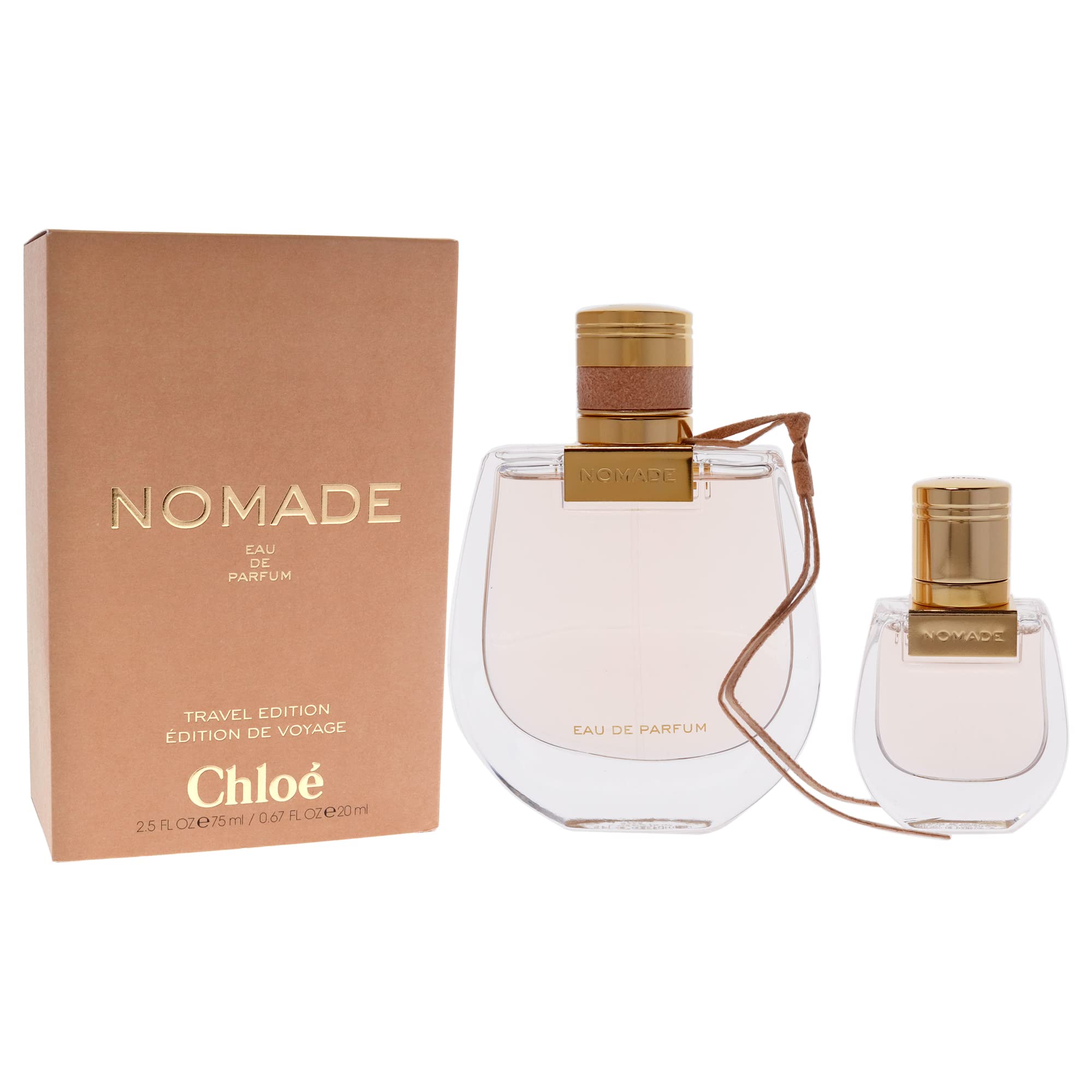 Chloe Nomade Women's Perfume Gift Set - 2.5oz & 0.67oz EDP Spray - Luxury Floral Fragrance for Women - Perfect for Birthday, Anniversary & Valentine's Day Gifts