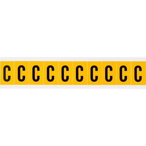 Brady 1530-C 15312 15 Series Indoor/Outdoor Number & Letter Cards - Pack of 50 - Durable Signage for Offices, Warehouses & Construction Sites