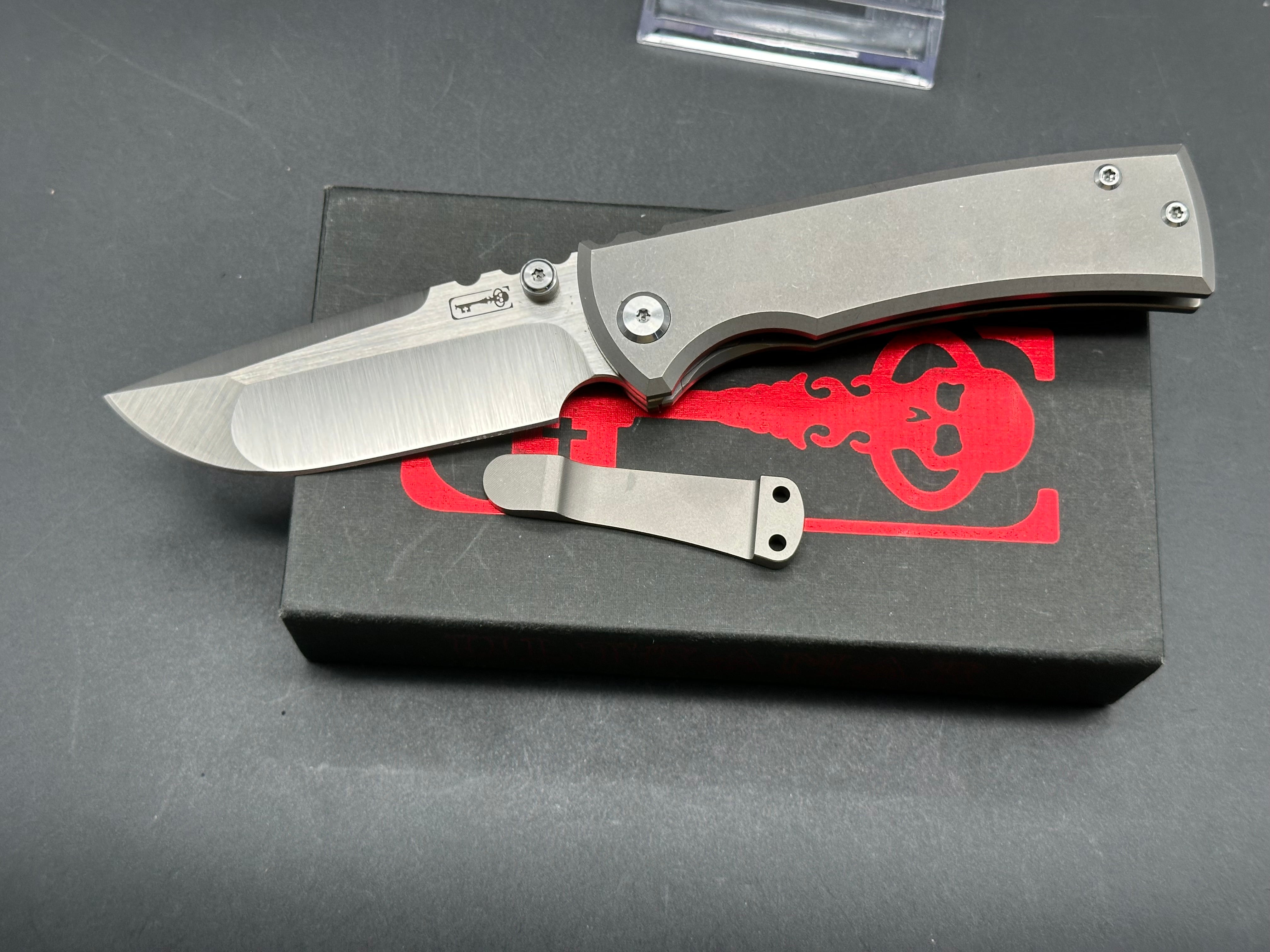 Chavez Full Titanium Street Rendicion Folding Knife - Premium EDC Pocket Knife for Outdoor Camping, Hiking & Everyday Carry