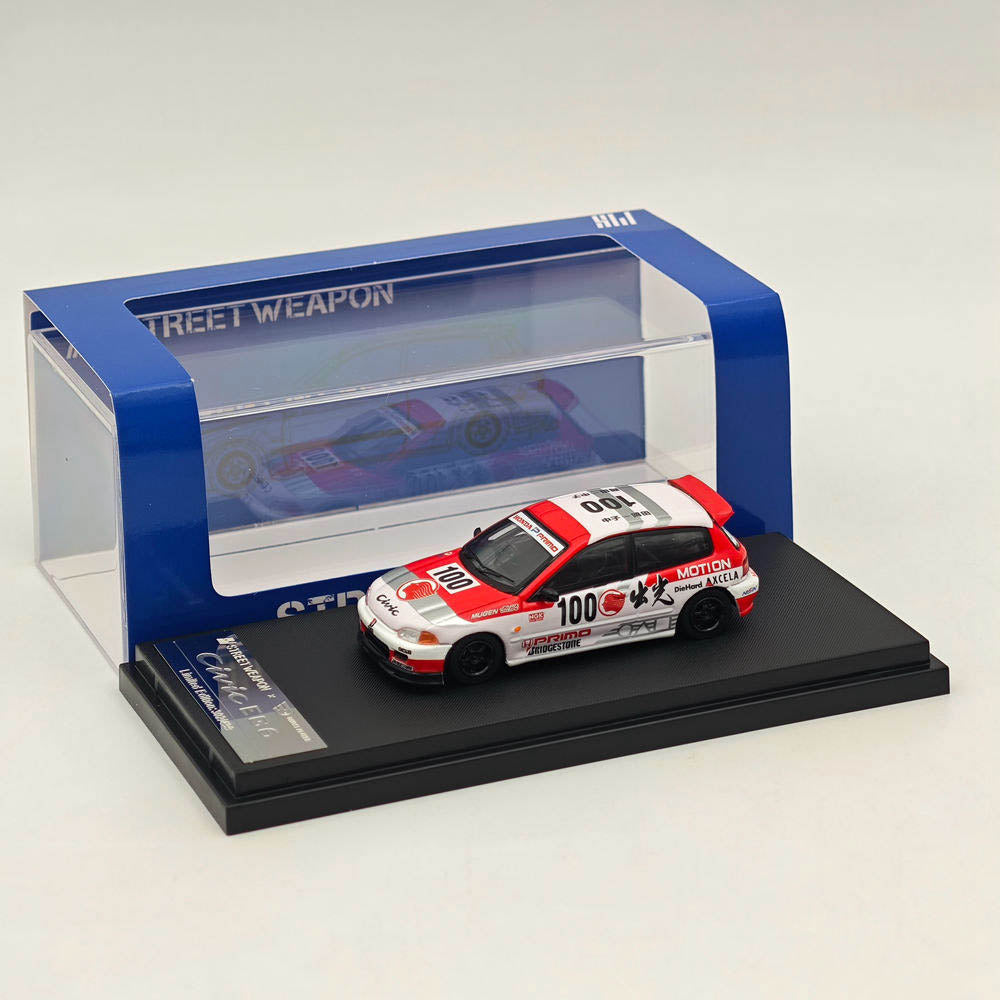 1/64 Scale Honda Civic EG6 Diecast Model Car - Limited Edition Idemitsu Livery, Street Weapon Series, Collectible Toy for Car Enthusiasts - Perfect for Display, Gifts, and Racing Scenes