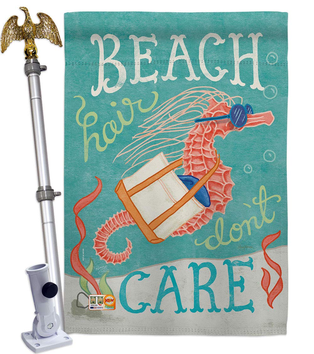 Seahorse Beach House Flag Set 28