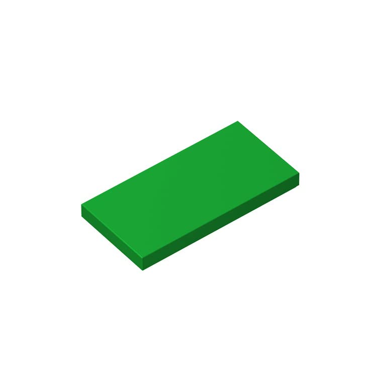 Classic Green 2x4 Building Bricks Tile with Groove - 100-Piece Construction Set | Compatible with Lego 87079 & All Major Brick Brands | STEM Educational Toys for Kids | Perfect for Creative Play, DIY Projects & Home Decor