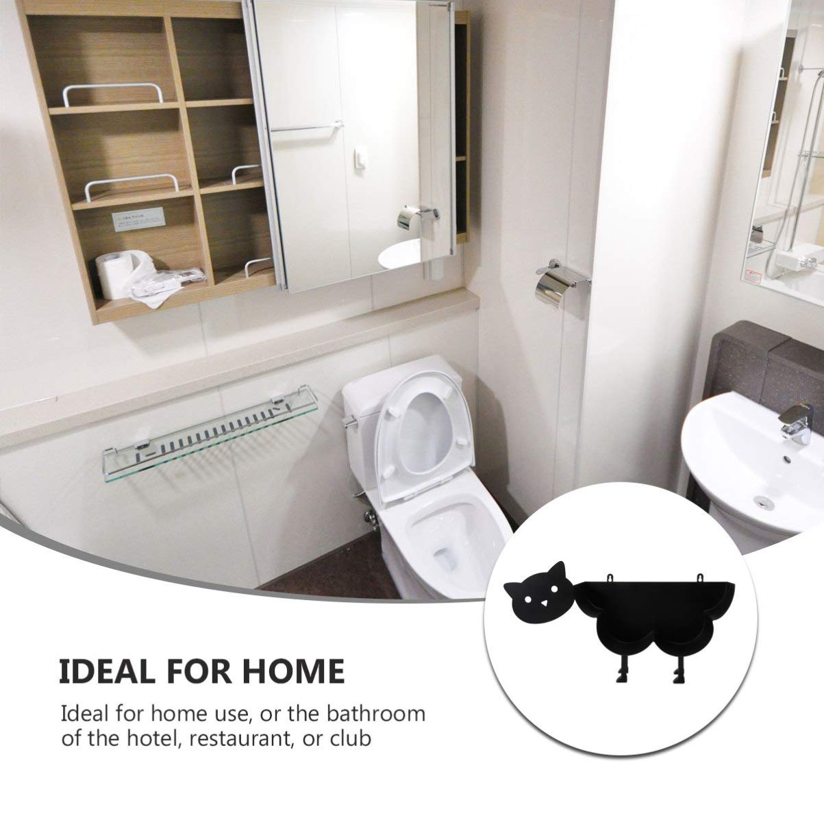 Vertical Toilet Paper Holder Stand - Modern Roll Paper Towel & Tissue Organizer Rack for Bathroom, Kitchen, or Office Desktop Storage - Space-Saving Napkin Dispenser for Home & Commercial Use