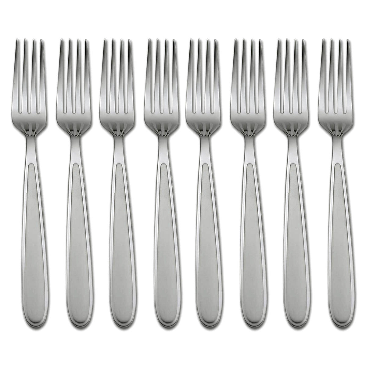Premium Stainless Steel Jordan Frosted Dinner Fork Set of 8 - Elegant Flatware for Formal Dining, Dinner Parties & Special Occasions