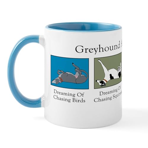 White/Blue Inside - Greyhound Activity Guide Mug