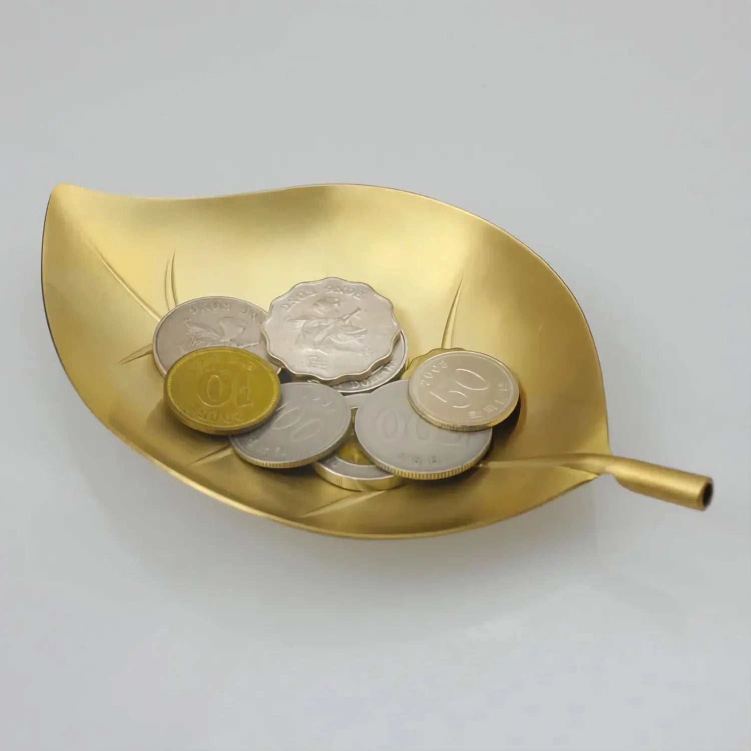 Asahi Premium Brass Leaf Money Tray - Elegant Cash Handling for Weddings, Events & Retail Displays
