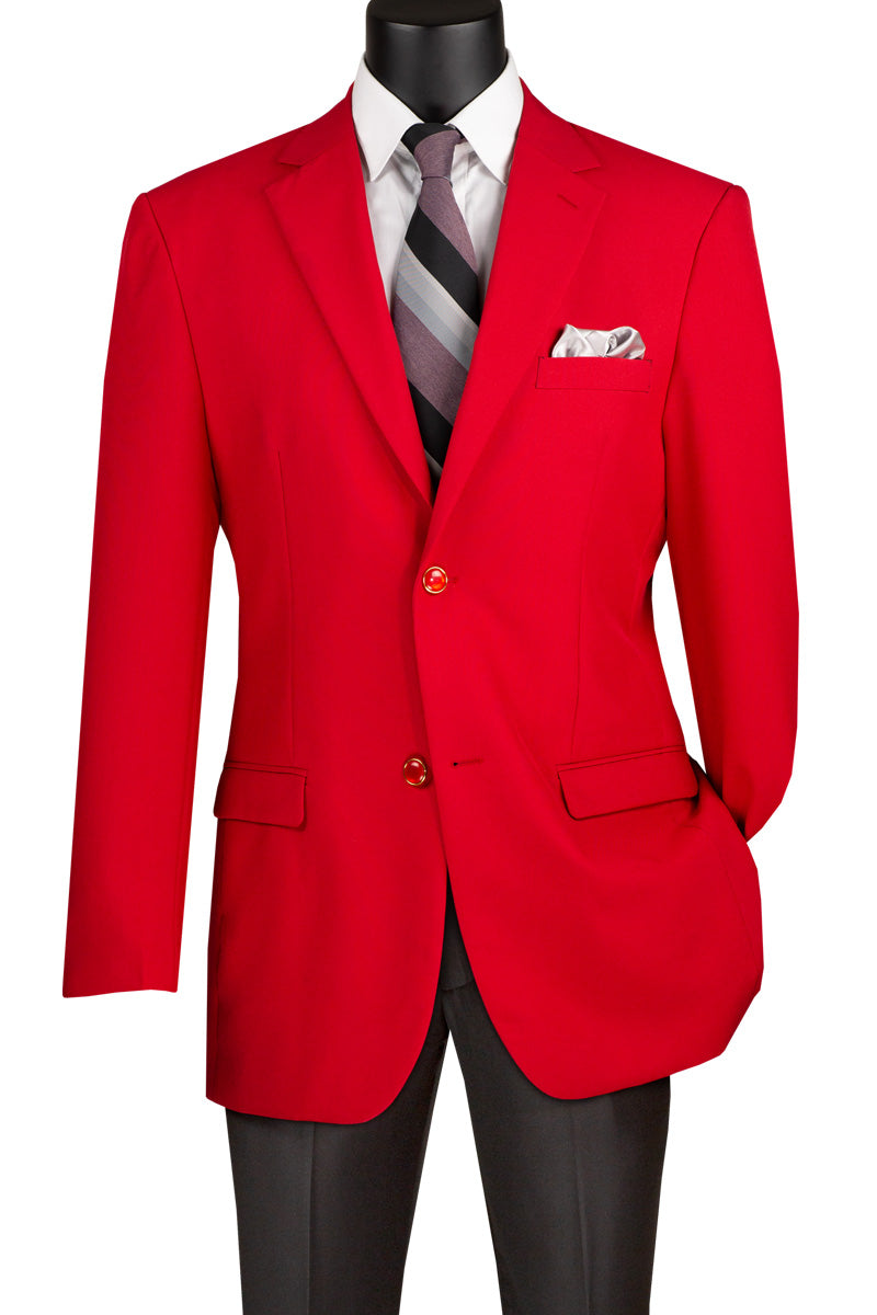 Men's Red Regular Fit Everyday Blazer Jacket - Comfortable & Stylish Office Wear for Business Casual Outfits