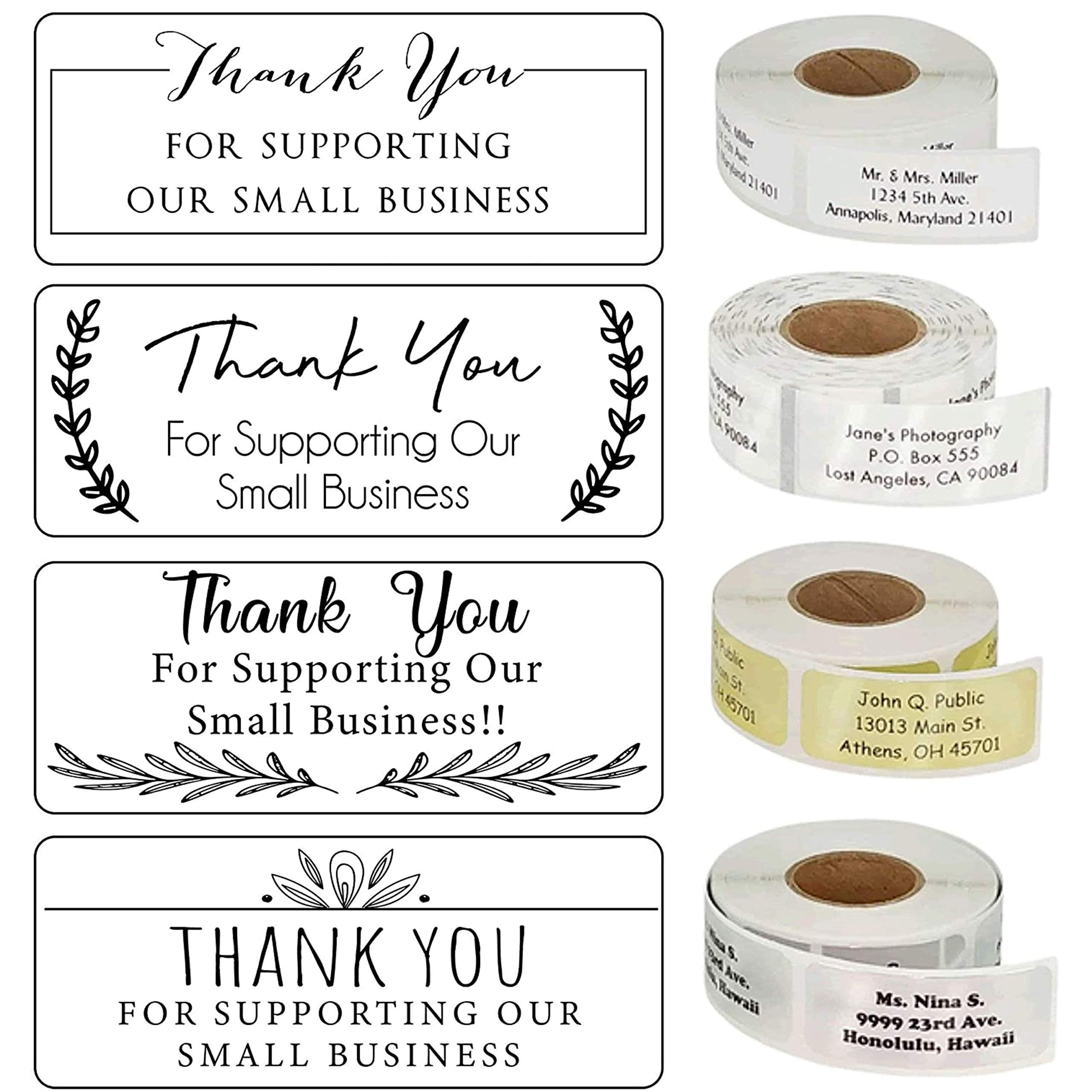 Custom Thank You Stickers - 10+ Unique Handmade Designs, Personalized Calligraphy Labels for Small Business & Weddings | Perfect for Gift Packaging, Favor Tags & Branding Materials