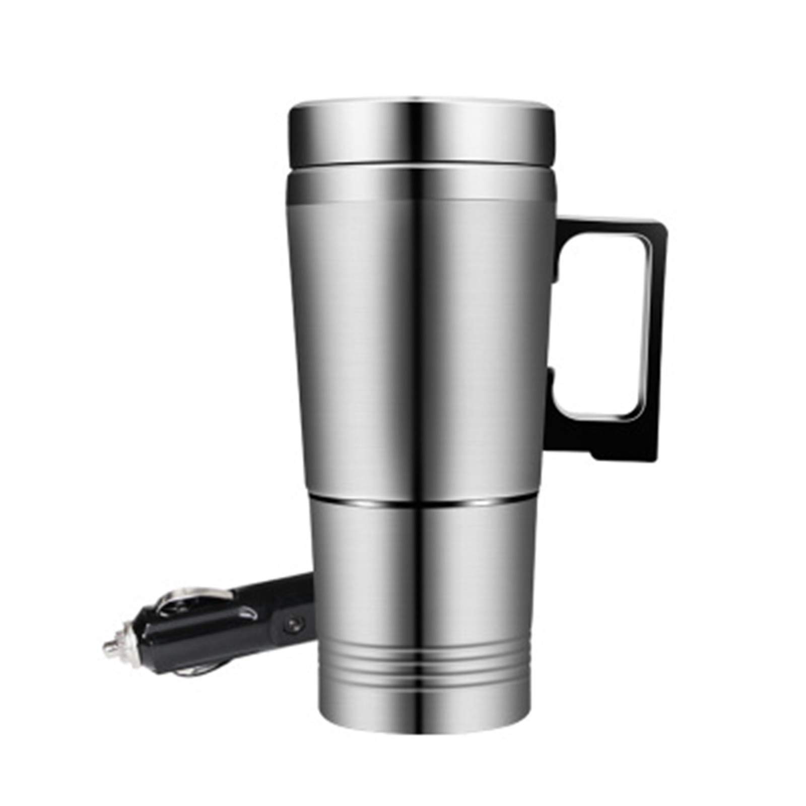 12V/24V Heated Steel Flask - Auto Travel Mug for Electricians & Home Use