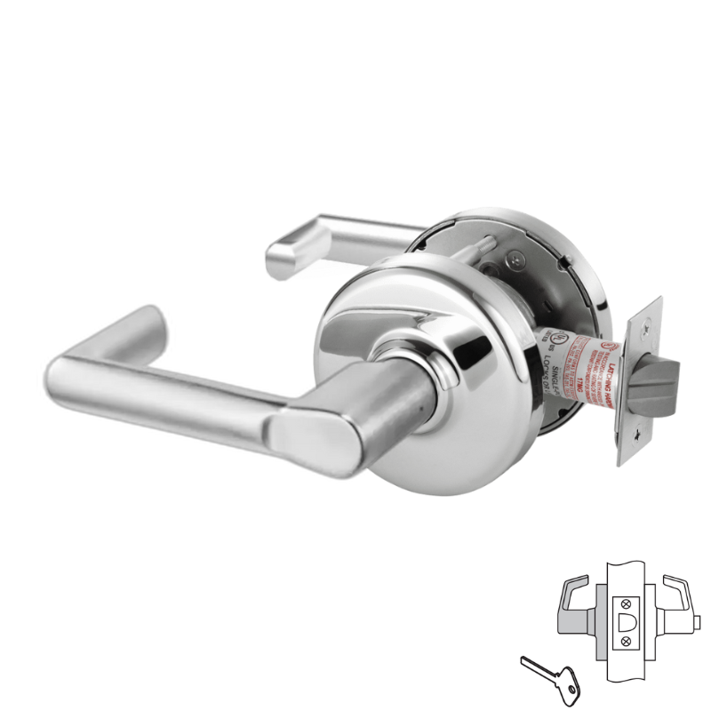 Corbin Russwin CLX3320 123D Privacy Cylindrical Lock - Decorative Lever, Non-Keyed for Bedrooms & Bathrooms | Secure Interior Door Lock Solution
