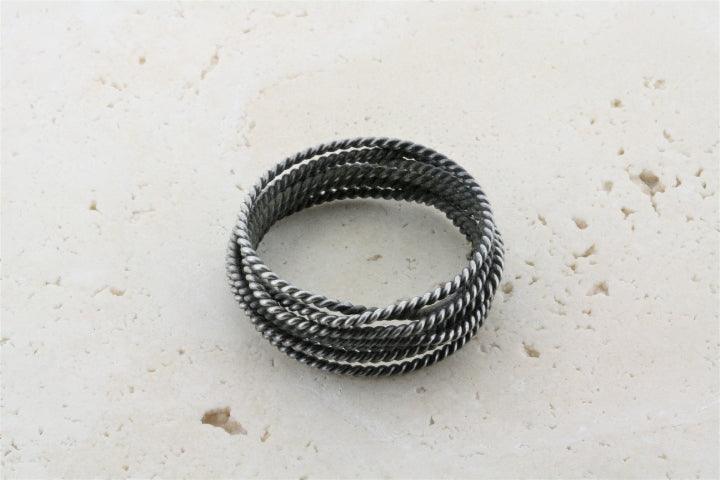 Oxidized Twisted Knot Ring for Women - Vintage Boho Style Handmade Jewelry - Perfect for Weddings, Parties & Everyday Wear