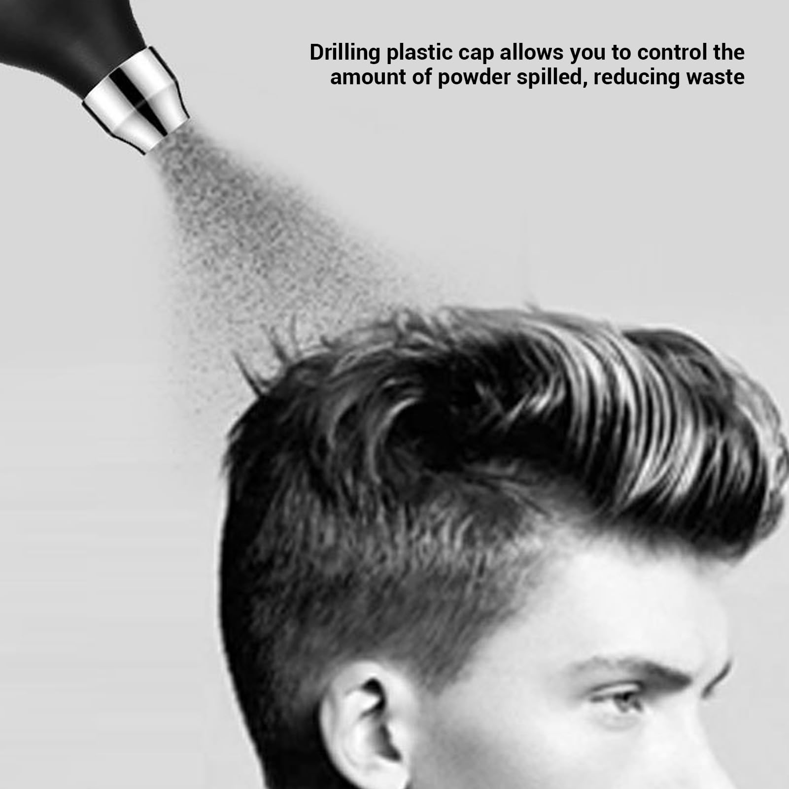 Dioche Rubber Grip Powder Spray Bottle - Adjustable Quantity for Hair Fiber, Talcum Powder, Dry Shampoo & Baby Powder | Perfect for Salon Professionals, Home Use & Travel Essentials