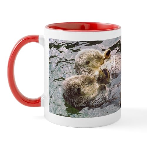 White/Red Inside - Sea Otter Love Mug