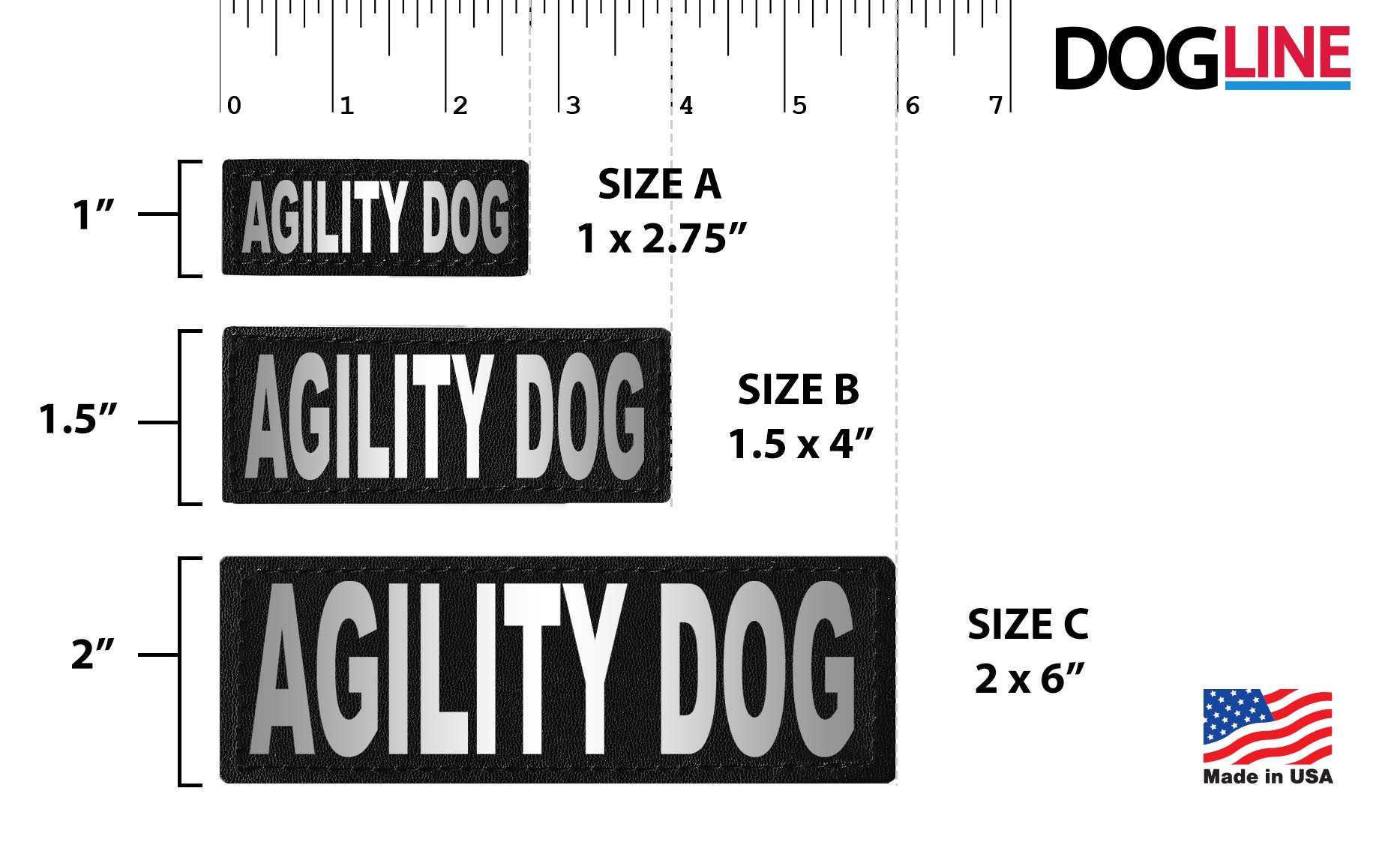 Dogline Agility Dog Removable Patches - Large & X-Large Sizes for Training & Competition | Perfect for Dog Sports, Agility Courses & Obedience Training