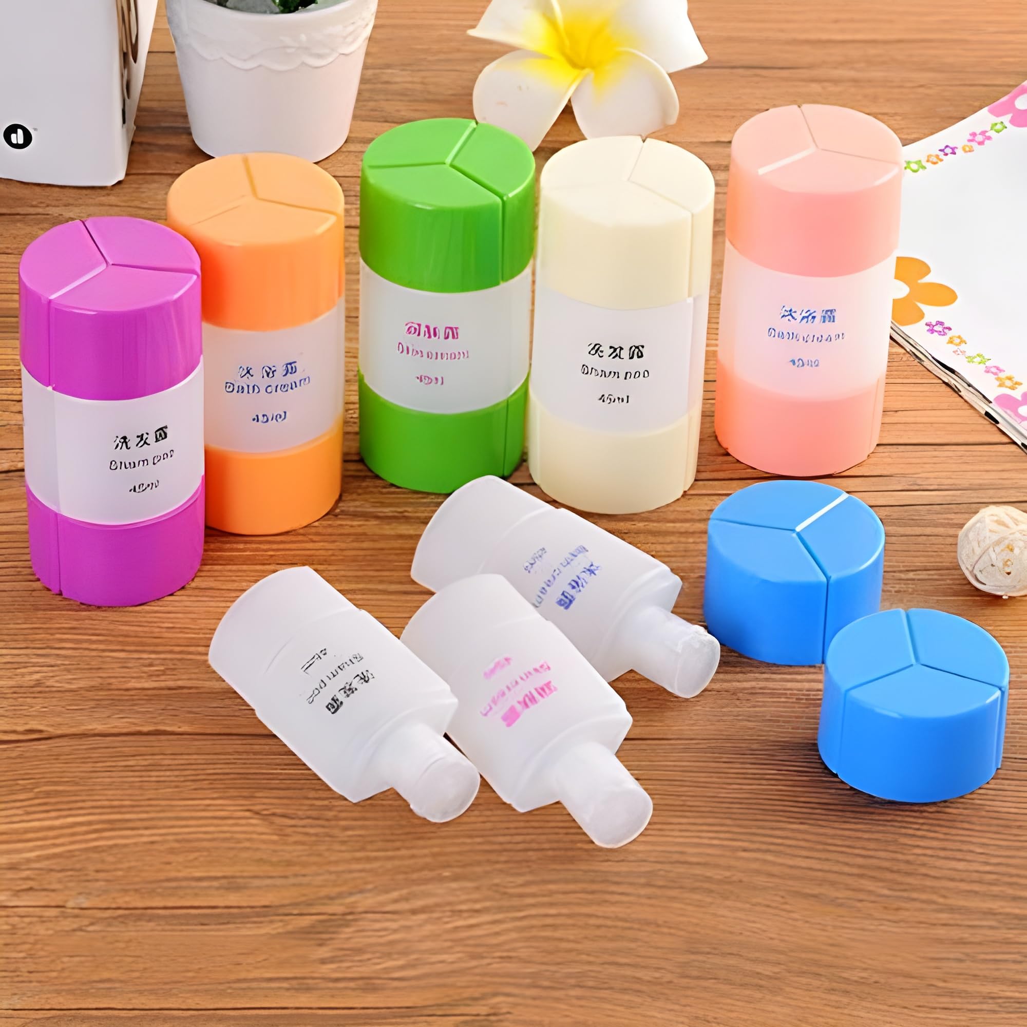 JIALTO 60ml Refillable Travel Bottle Set - 3 in 1 Leakproof Shampoo, Lotion & Cream Containers | TSA Approved Toiletries Organizer for Women & Men | Perfect for Air Travel, Gym & Vacation (Pink, 60ml)