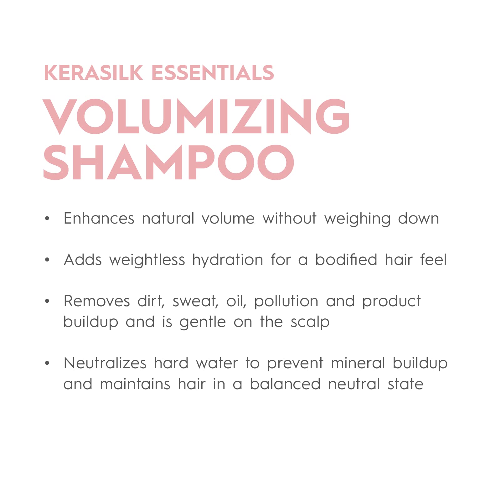 KERASILK Volumizing Shampoo for Fine Hair - Sulfate Free & Paraben Free Hair Growth Shampoo - Adds Volume & Thickness - Perfect for Daily Use & Salon Quality Results