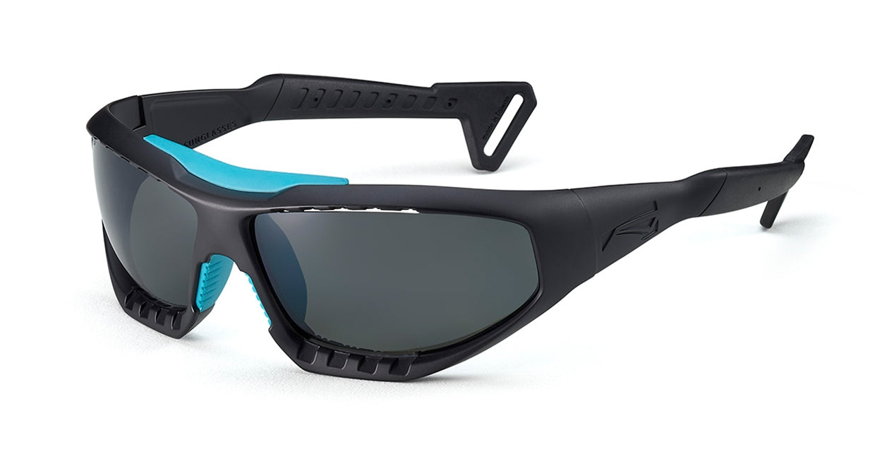 Matte Black Aquamarine-Polarised Chroma Smoke Lens