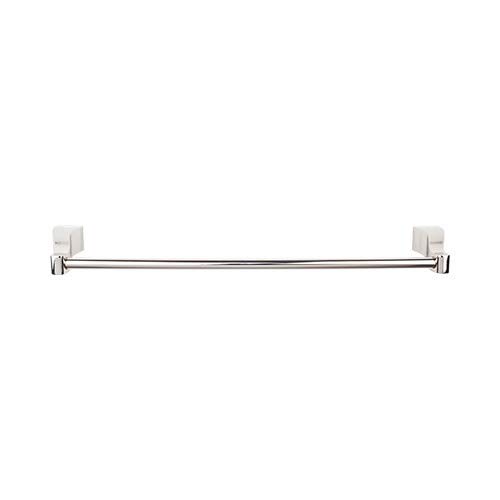 Top Knobs AQ6-PN Aqua Bath Single Towel Rod in Polished Nickel - Premium Bathroom Towel Holder for Modern Homes & Spa-Like Retreats