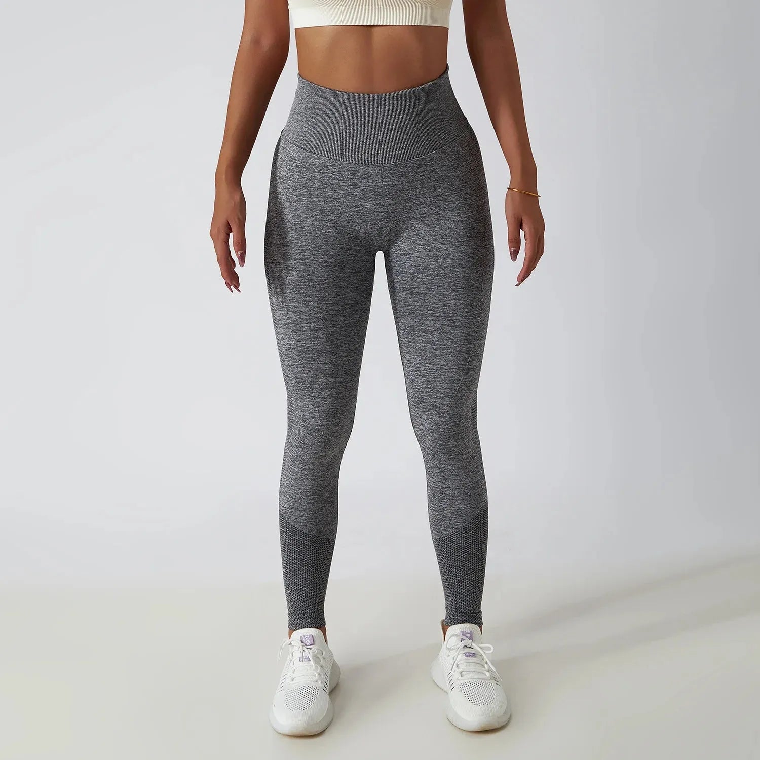 High Waist Solid Color Ribbed Seamless Yoga Pants - Women's Gym Leggings for Fitness, Running & Tummy Control - Perfect for Workouts, Yoga & Everyday Wear