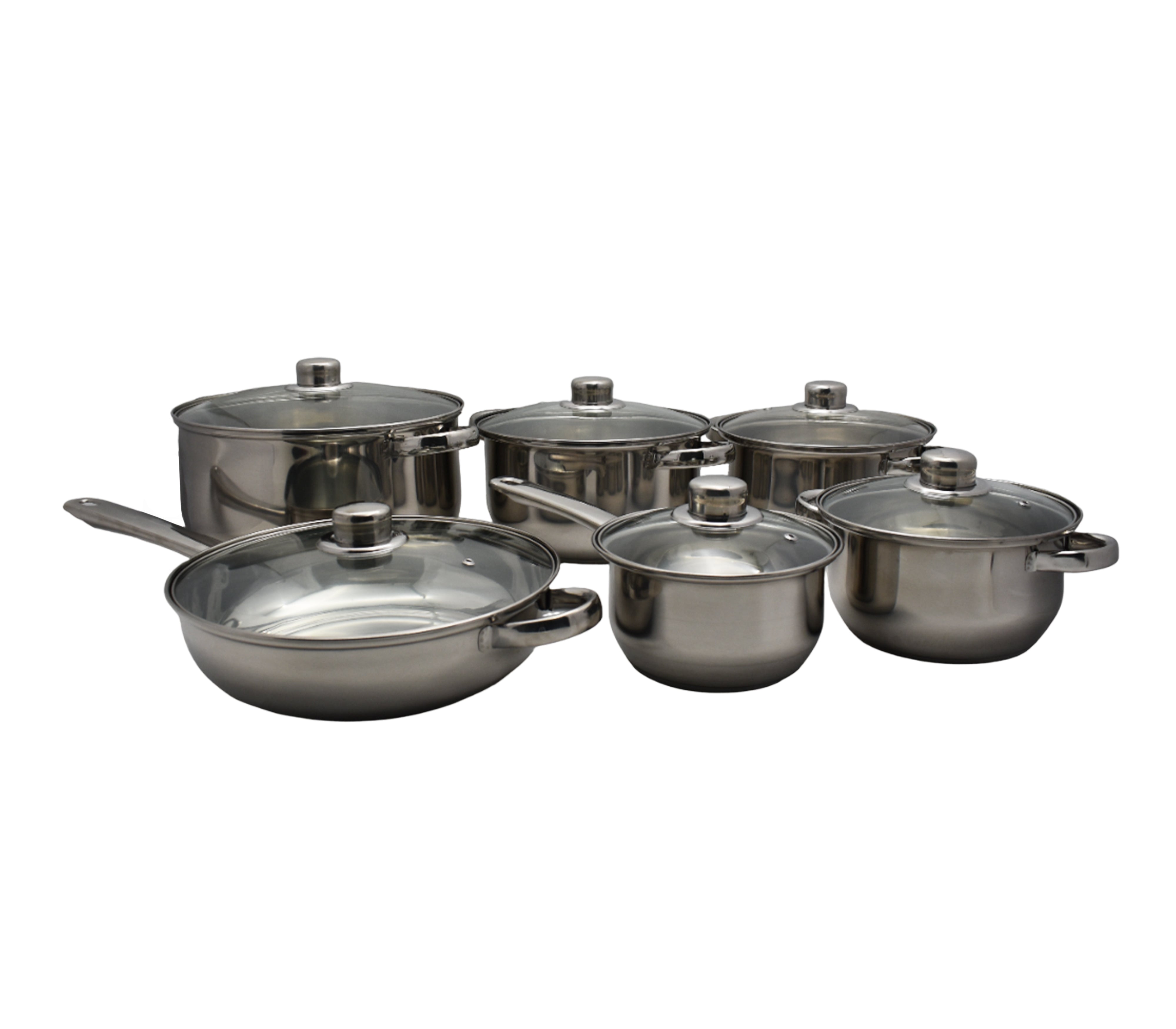 Salcar 12-Piece Cookware Set - Nonstick Pots and Pans for Kitchen, Cooking, and Home Use | Perfect for Boiling, Frying, and Meal Prep