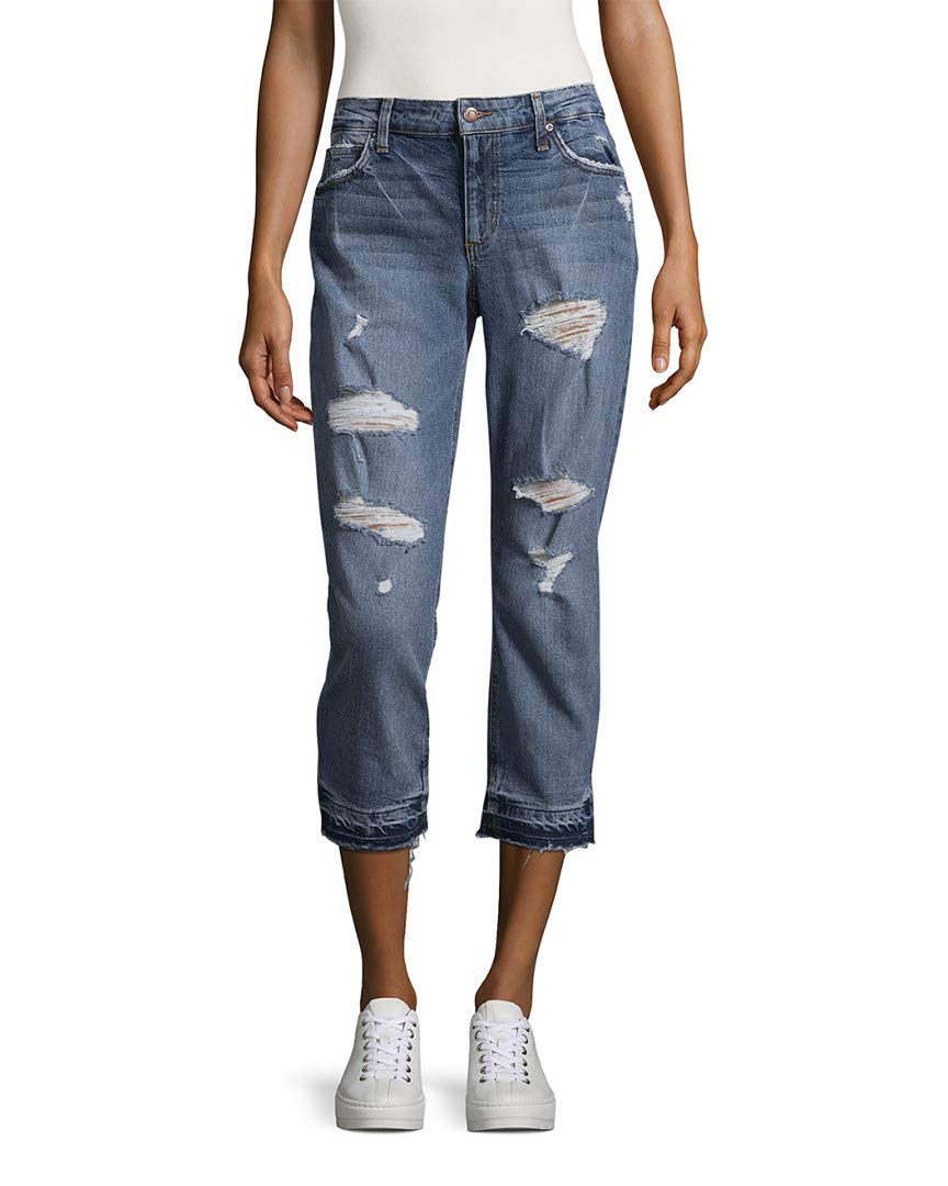 Joe's Jeans The Billie Destroyed Crop Slim Boyfriend Pants - Distressed Denim Jeans for Women | Casual Streetwear & Everyday Wear | Perfect for Outings, Dates and Weekend Looks