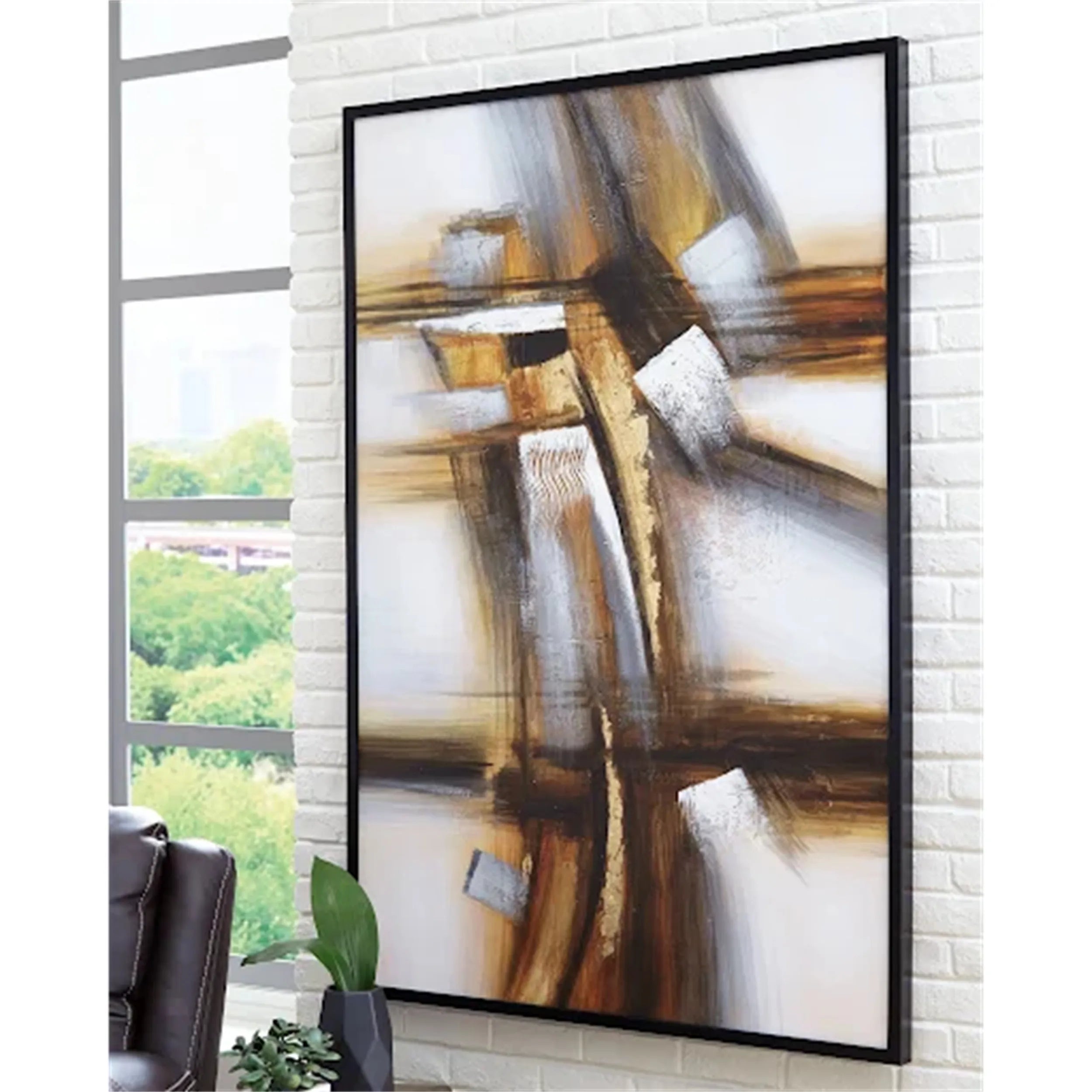 Abstract Painting #AB 135 - Modern Wall Art for Living Room, Bedroom & Office Decor | Unique Handmade Canvas Artwork