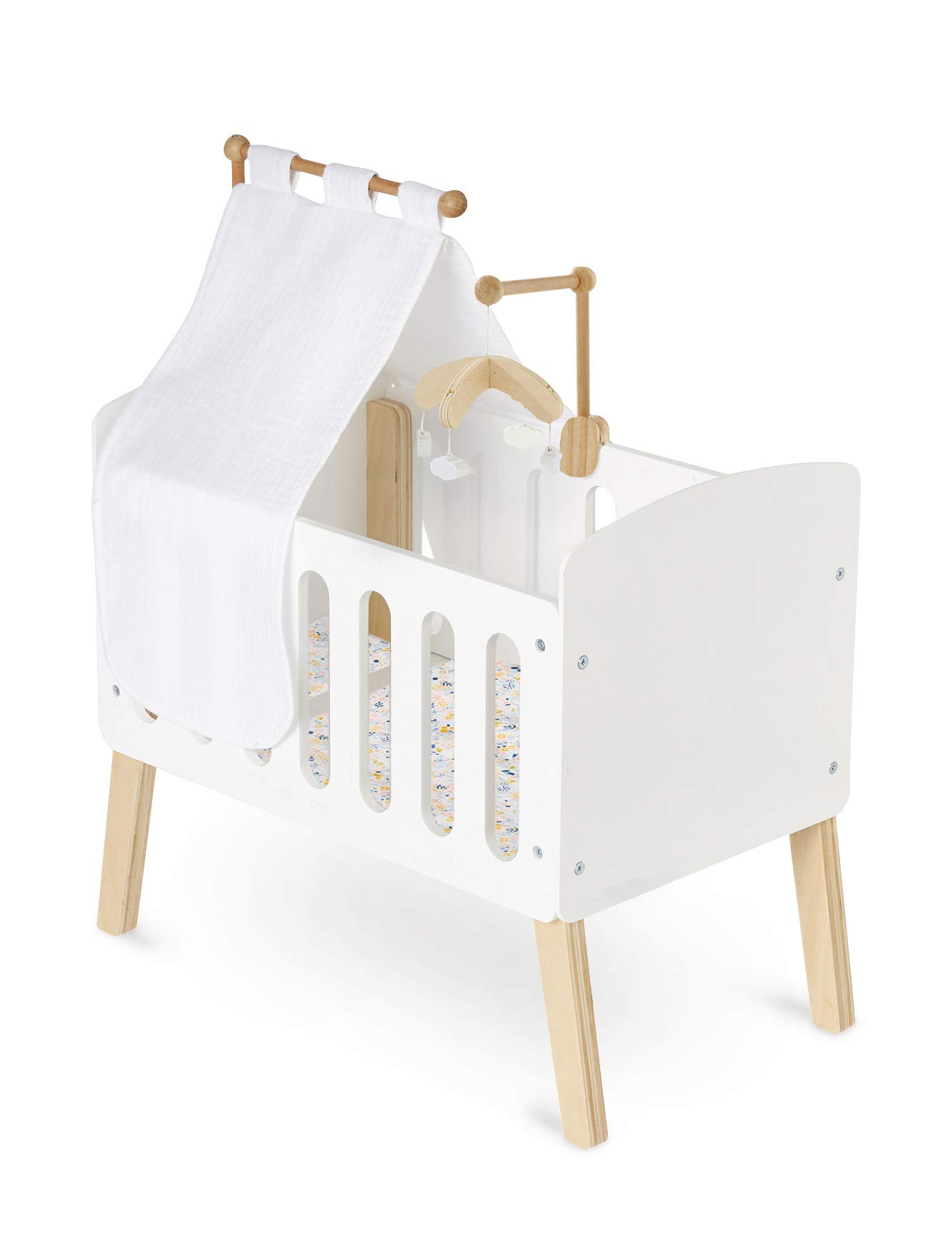 Vertbaudet Bed Canopy for PouponblancTU Bed - Elegant Nursery Decor for Baby Girls & Boys | Perfect for Cribs, Toddler Beds & Nursery Room Decorations