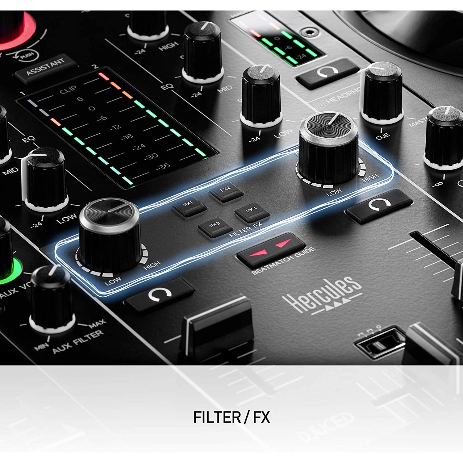 Hercules DJ Control Inpulse 500 Professional DJ Controller with Serato DJ Software | Includes DJ Headphones, Stereo Audio Cable & Hosa Interconnect Cable | Perfect for Live Performances, Club DJing & Home Practice