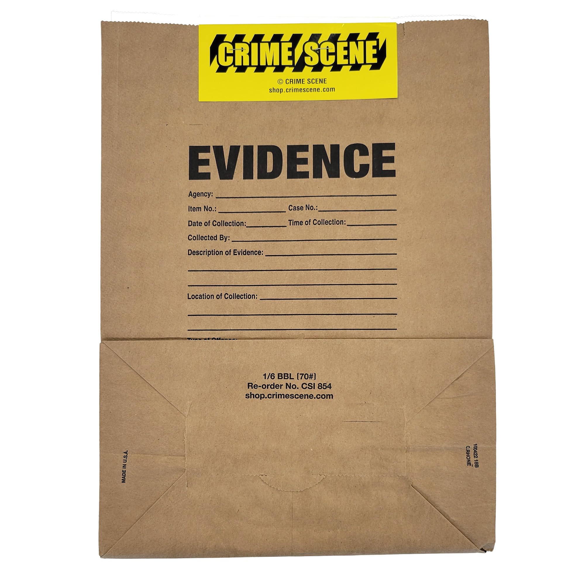 Crime Scene Evidence Bags - 12 Pack Paper & Plastic Sample Bags for Forensic Investigations, Police Work & Evidence Collection | Ideal for Law Enforcement, Crime Labs & Security Professionals