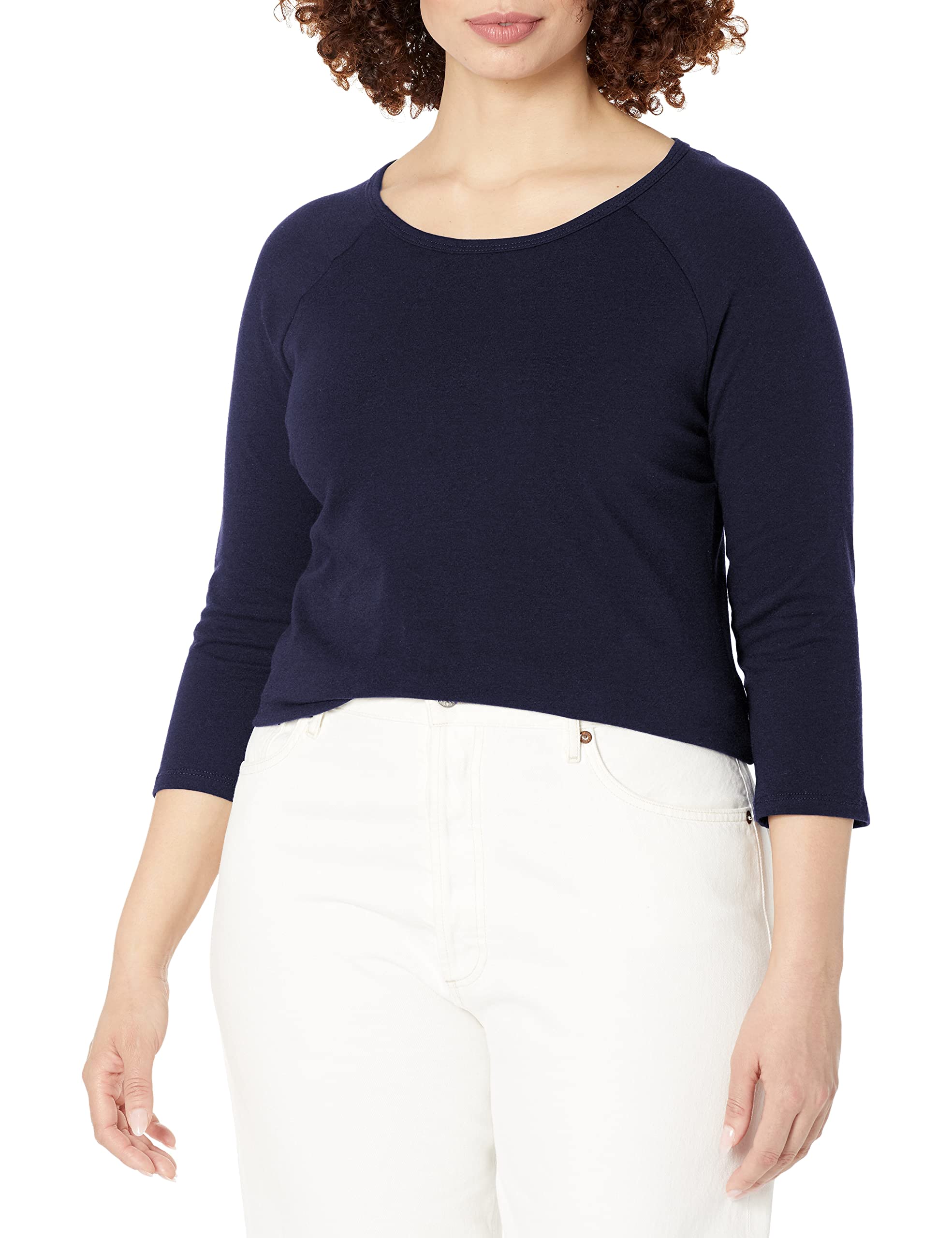 Hanes Women's Comfort Stretch Cotton T-Shirt - Soft Short Sleeve Crewneck & Raglan Tee for Casual Wear, Lounge & Everyday Outfits
