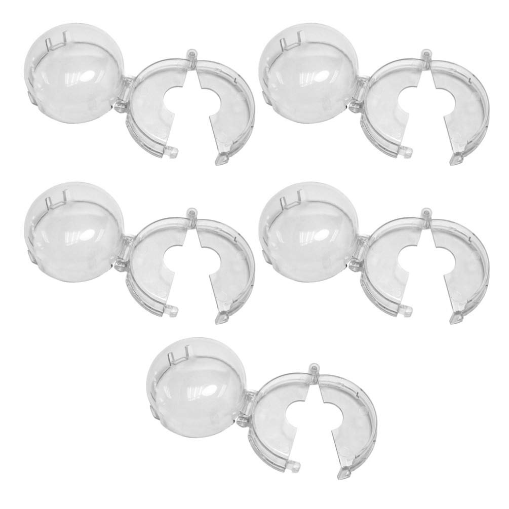 5-Pack Universal Clear Stove Knob Covers - Childproof Oven Knob Protectors for Gas & Electric Stoves - Baby Safety Kitchen Accessories for Childproofing Your Home (Ideal for Families with Toddlers)