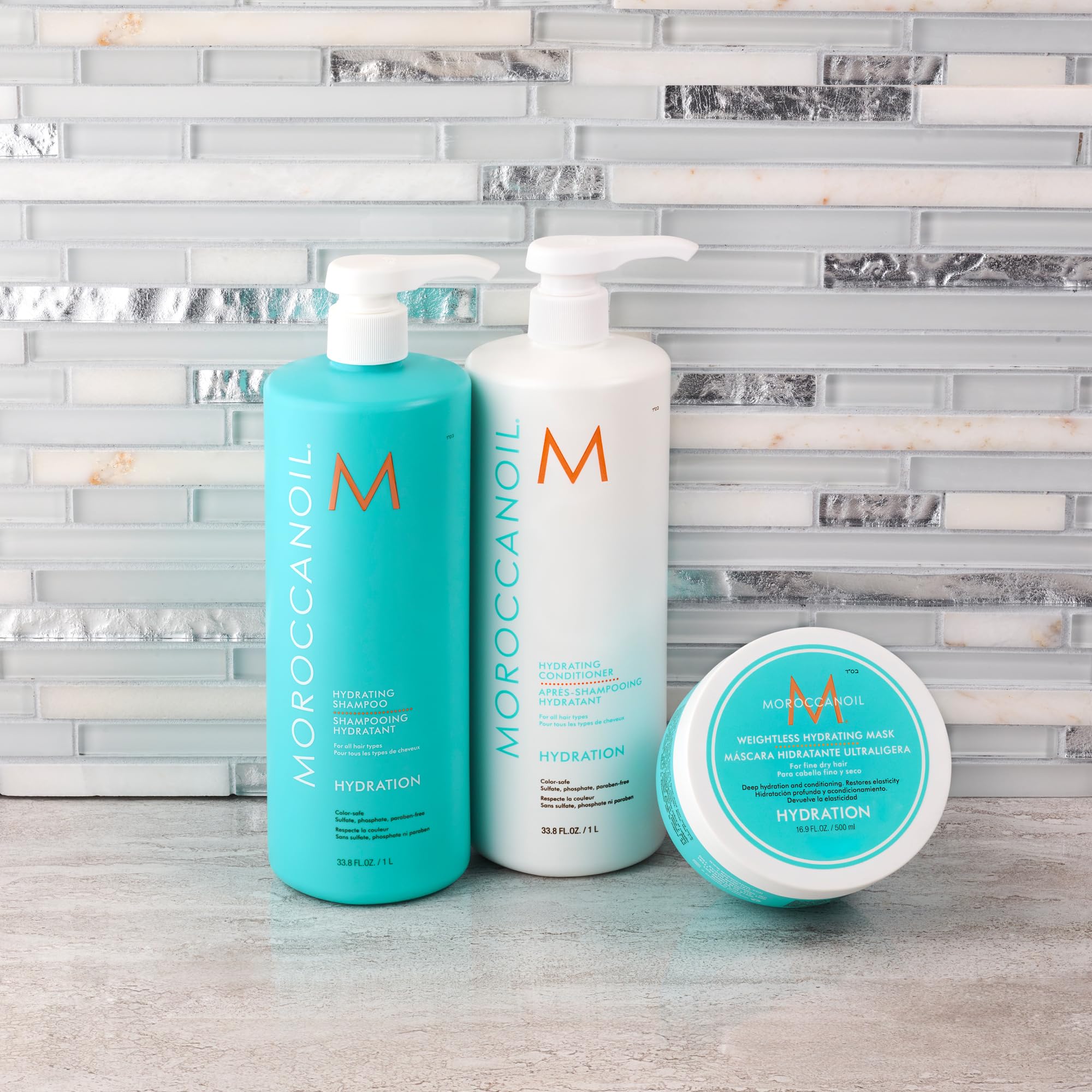 Moroccanoil Hydrating Shampoo & Conditioner Set for Dry & Damaged Hair - Repair & Moisturize Hair Care Duo for Salon-Quality Results at Home