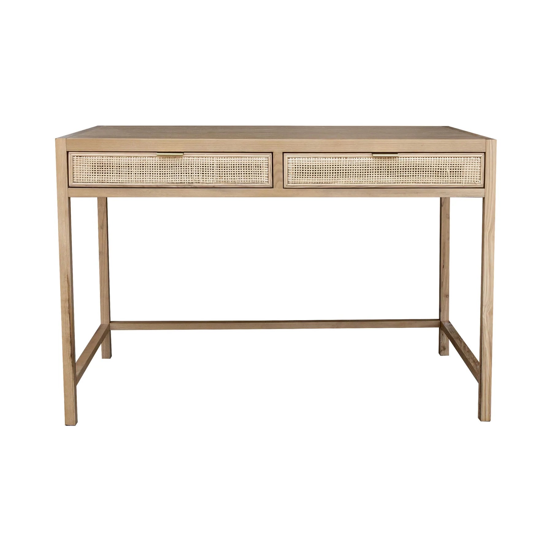 Stylish Rattan Writing Desk - Natural Woven Bamboo Home Office Desk for Small Spaces | Perfect for Study, Work, and Home Decor