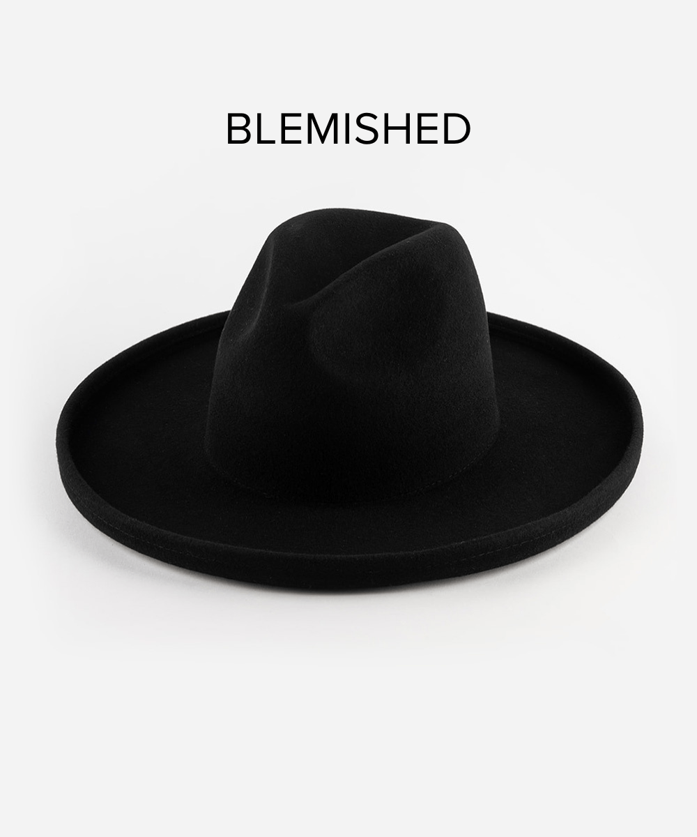 Maude Pencil Brim Hat - Black BLEMISHED | Vintage Style Women's Fedora for Casual Outfits & Outdoor Activities