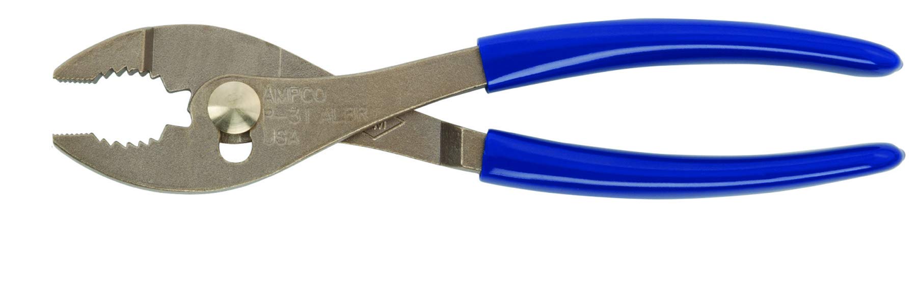 Ampco Safety Tools P-31 Adjustable Non-Sparking Non-Magnetic Corrosion Resistant Combination Pliers 8 Inch - Ideal for Oil Refineries, Chemical Plants & Explosive Environments